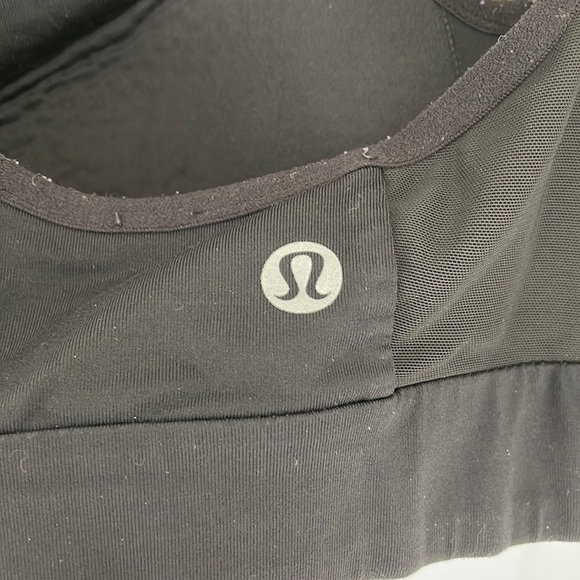 LULULEMON Speed Up sports bra size 6 black mesh detail - Picture 3 of 5